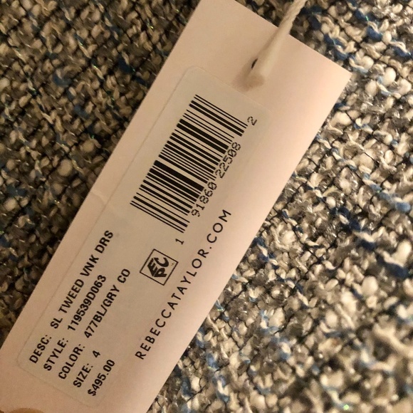 BNWT Rebecca Taylor Tweed Sleeveless Shift Dress - Picture 7 of 7